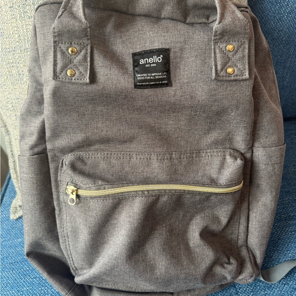 Anello Japan Unisex Grey Backpack Diaper Bag with Laptop Pocket, Carry Handles